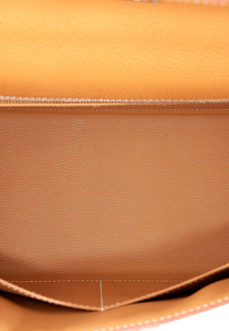 Hermès Kelly 28 Sellier in Natural Sable Natural Graine Leather with Palladium Hardware