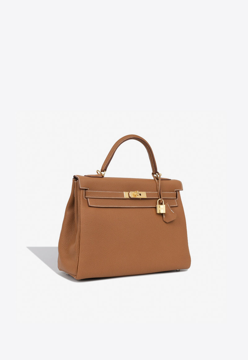 Hermès Kelly 32 in Gold Togo Leather with Gold Hardware