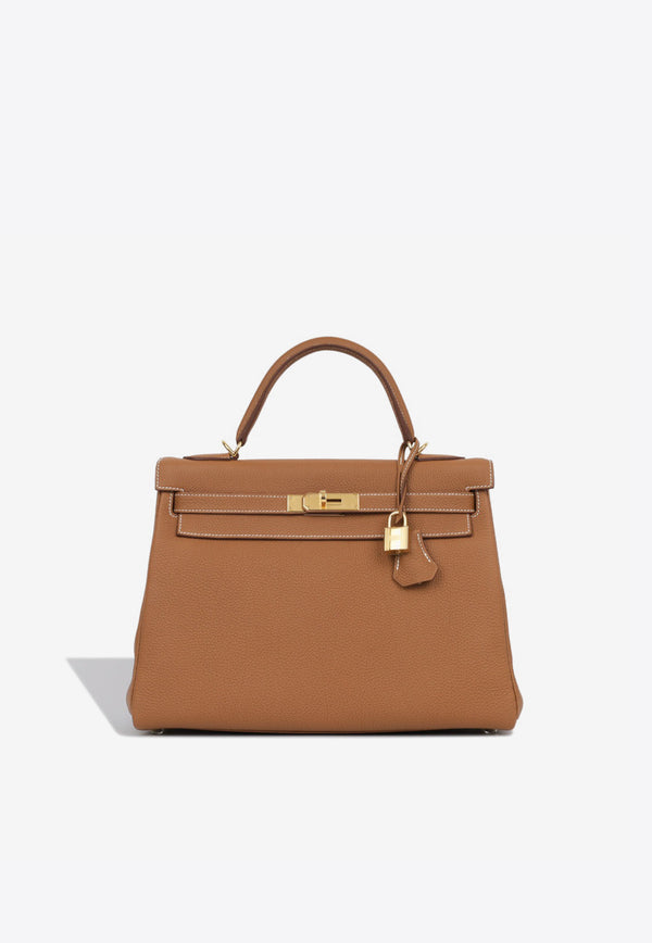 Hermès Kelly 32 in Gold Togo Leather with Gold Hardware