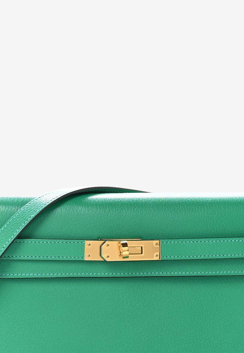 Hermès Kelly Elan in Menthe Chevre Chamkila Leather with Gold Hardware