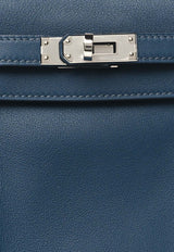 Hermès Kelly Jump Backpack in Bleu de Prusse Swift Leather with Palladium Hardware