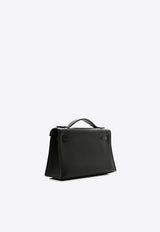 Hermès Kelly Pochette Clutch Bag in Black Swift Leather with Gold Hardware