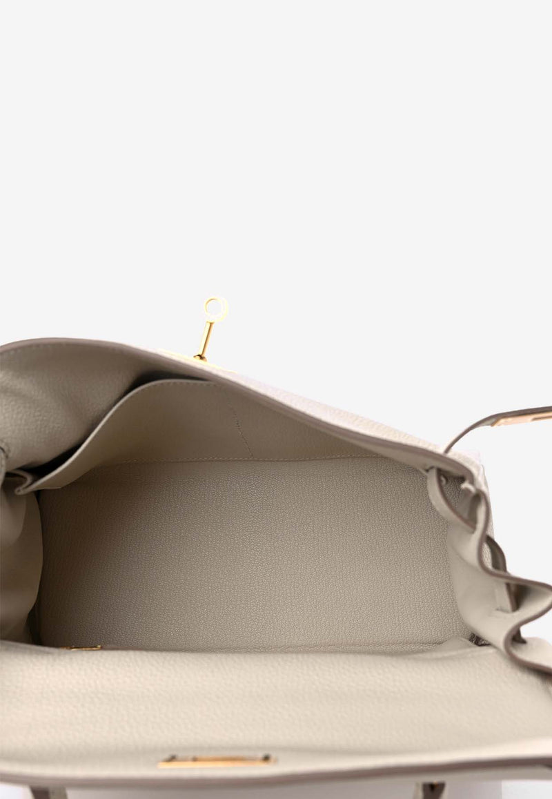 Hermès Kelly Retourne 28 in Craie Togo Leather with Gold Hardware