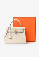 Hermès Kelly Retourne 28 in Craie Togo Leather with Gold Hardware