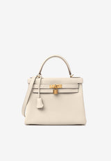 Hermès Kelly Retourne 28 in Craie Togo Leather with Gold Hardware