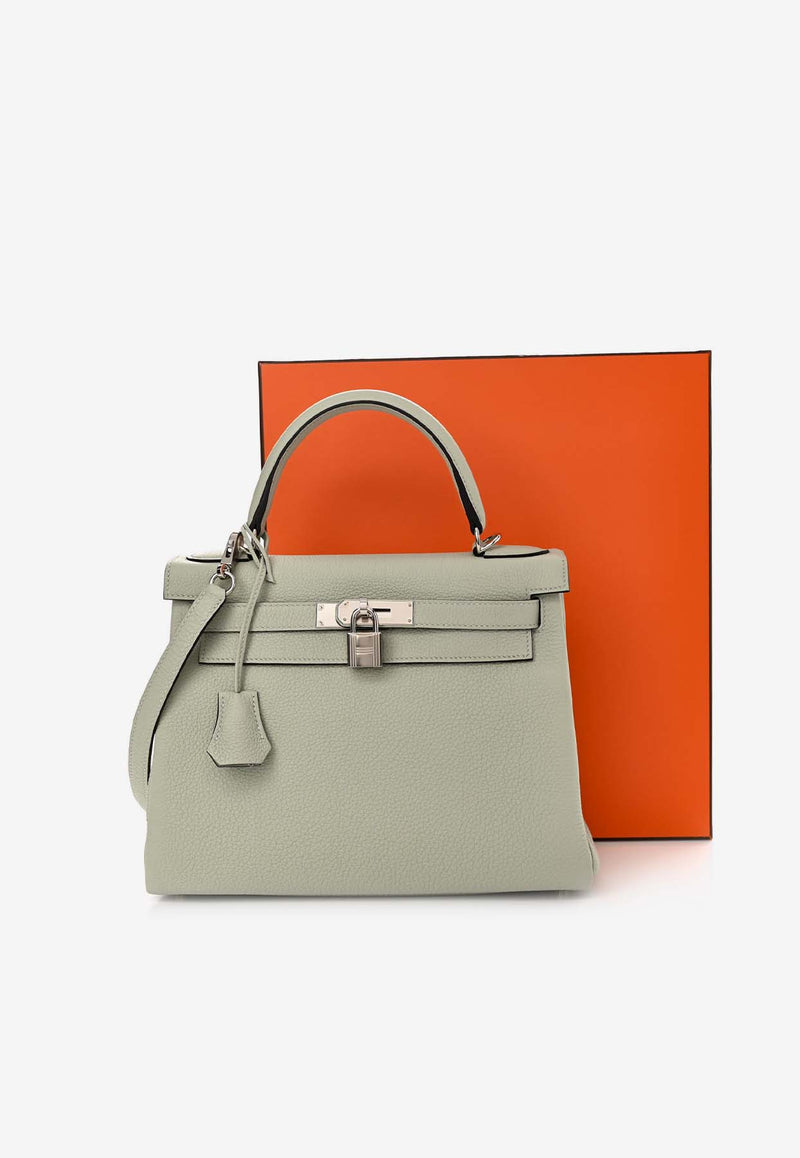 Hermès Kelly Retourne 28 in Gris Neve Togo Leather with Palladium Hardware