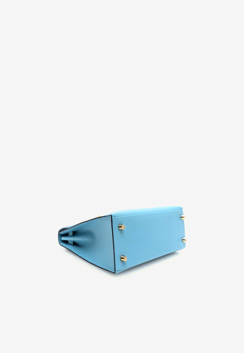 Hermès Kelly 25 Sellier in Bleu du Nord Madame Leather with Gold Hardware