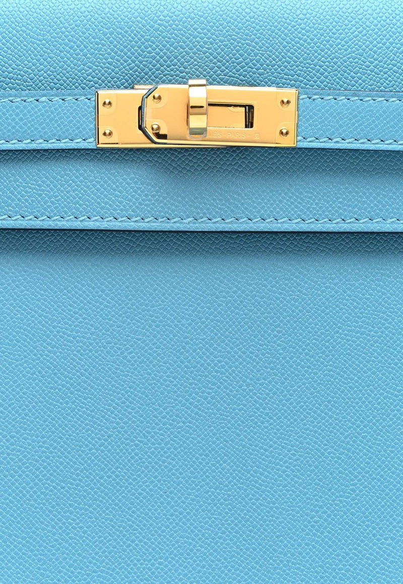 Hermès Kelly 25 Sellier in Bleu du Nord Madame Leather with Gold Hardware