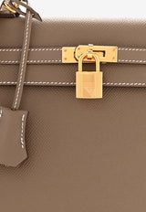 Hermès Kelly 25 Sellier in Etoupe Epsom Leather with Gold Hardware