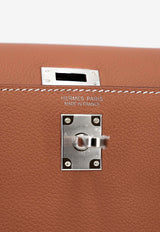 Hermès Kelly Danse Verso in Gold and Deep Blue Evercolor with Palladium Hardware KDVGDBEPHW