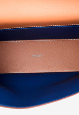 Hermès Kelly Danse Verso in Gold and Deep Blue Evercolor with Palladium Hardware KDVGDBEPHW