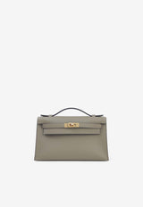 Hermès Kelly Pochette Clutch Bag in Beige Marfa Swift Leather with Gold Hardware KPCBBMSLGHW