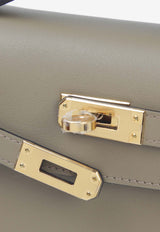 Hermès Kelly Pochette Clutch Bag in Beige Marfa Swift Leather with Gold Hardware KPCBBMSLGHW