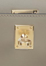 Hermès Kelly Pochette Clutch Bag in Beige Marfa Swift Leather with Gold Hardware KPCBBMSLGHW