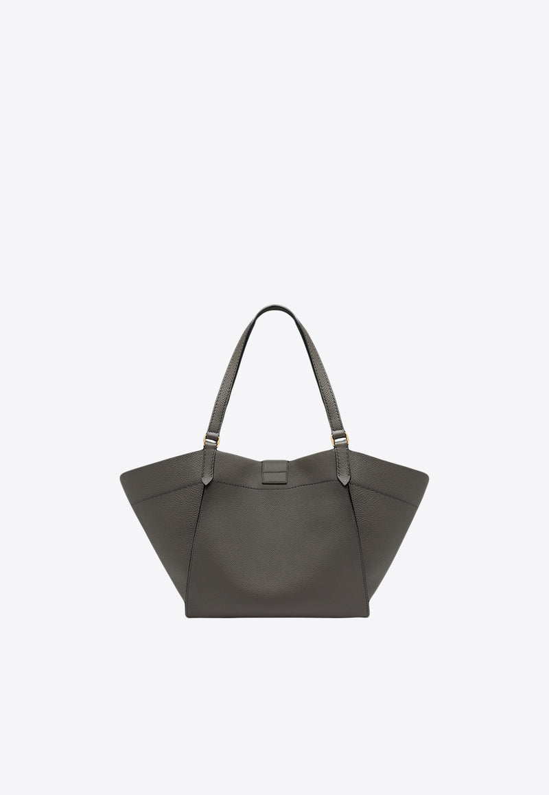 Tom Ford Medium Tara Leather Tote Bag L1762-LCL095G 1G003 Gray