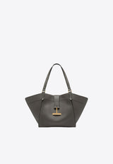 Tom Ford Medium Tara Leather Tote Bag L1762-LCL095G 1G003 Gray