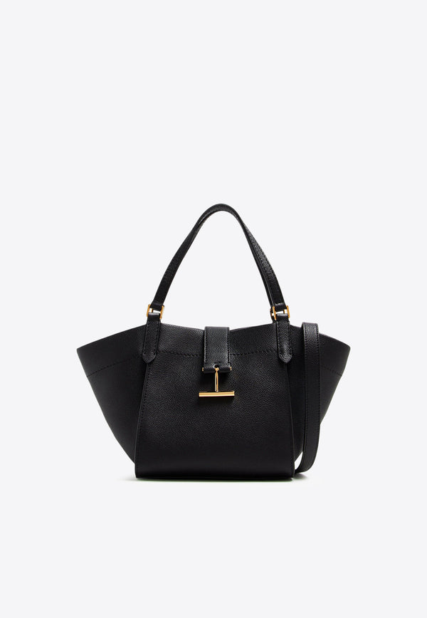 Tom Ford Small Tara Leather Tote Bag L1763-LCL095G 1N001 Black