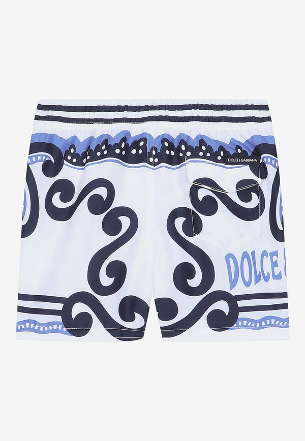 Dolce 
Gabbana Kids Baby Boys Marina-Printed Swim Trunks L1J845 G7L0N HC4XR