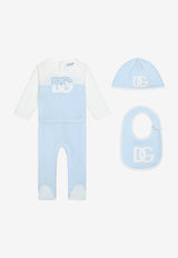 Dolce 
Gabbana Kids Baby Boys Three-Piece Logo-Embroidered Gift Set L1JO7I G7L5M S9000