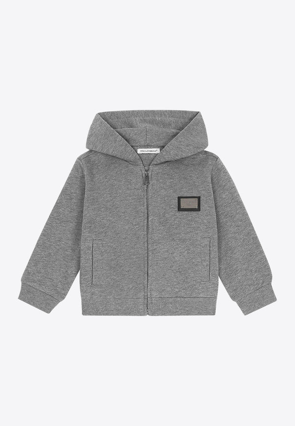 Dolce 
Gabbana Kids Baby Boys Logo Zipped Hoodie L1JW2V G7I2P S8291 Gray