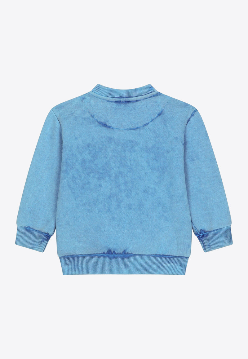 Dolce 
Gabbana Kids Baby Boys Printed Sweatshirt L1JWDO G7L6O S9000 Blue