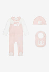 Dolce 
Gabbana Kids Babies Three-Piece Logo-Embroidered Gift Set L2JO2E G7L5L S9000