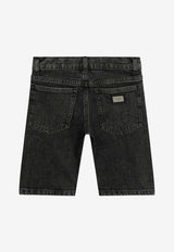 Dolce 
Gabbana Kids Boys Denim Shorts L42Q37 LDC28 N0000 Black