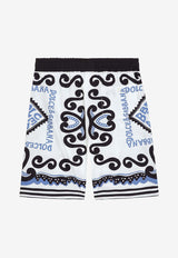 Dolce 
Gabbana Kids Boys Marina-Print Drawstring Shorts L43Q28 G7L0J HC4XR