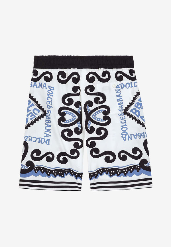 Dolce 
Gabbana Kids Boys Marina-Print Drawstring Shorts L43Q28 G7L0J HC4XR