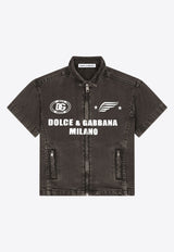 Dolce 
Gabbana Kids Boys Logo Print Shirt L44S00 LY075 S9000 Black