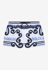 Dolce 
Gabbana Kids Boys Marina-Printed Swim Trunks L4J845 G7L0N HC4XR