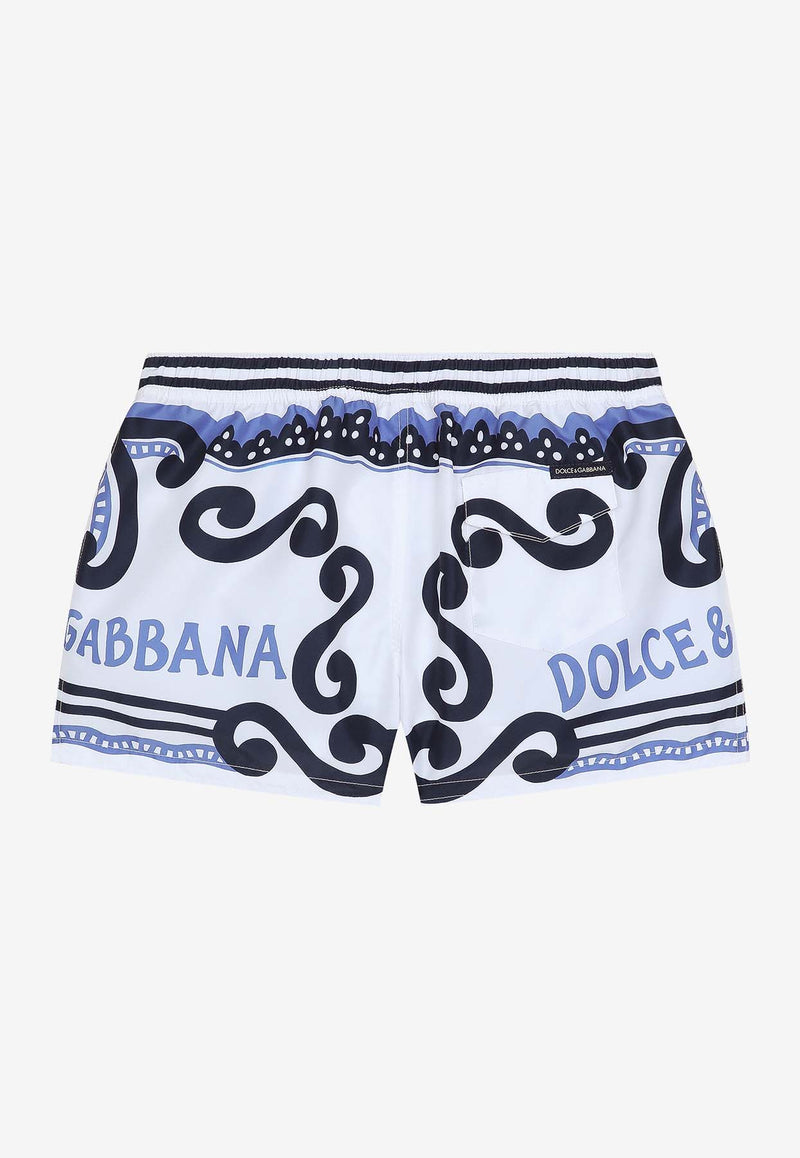 Dolce 
Gabbana Kids Boys Marina-Printed Swim Trunks L4J845 G7L0N HC4XR