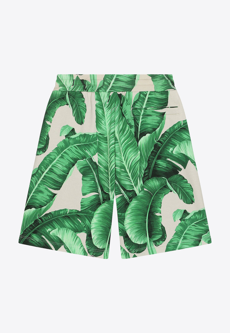 Dolce 
Gabbana Kids Boys Banana Tree Print Shorts L4JQS3 HS7NJ H2005 Green