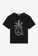 Dolce 
Gabbana Kids Boys Palm Tree Print T-shirt L4JTEY G7K8Z N0000 Black