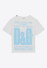 Dolce 
Gabbana Kids Boys Logo Print T-shirt L4JTEY G7L6P W0800 White