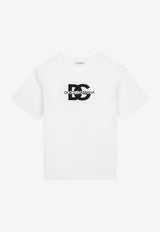 Dolce 
Gabbana Kids Boys DG Logo Print T-shirt L4JTEY G7M4H W0800 White