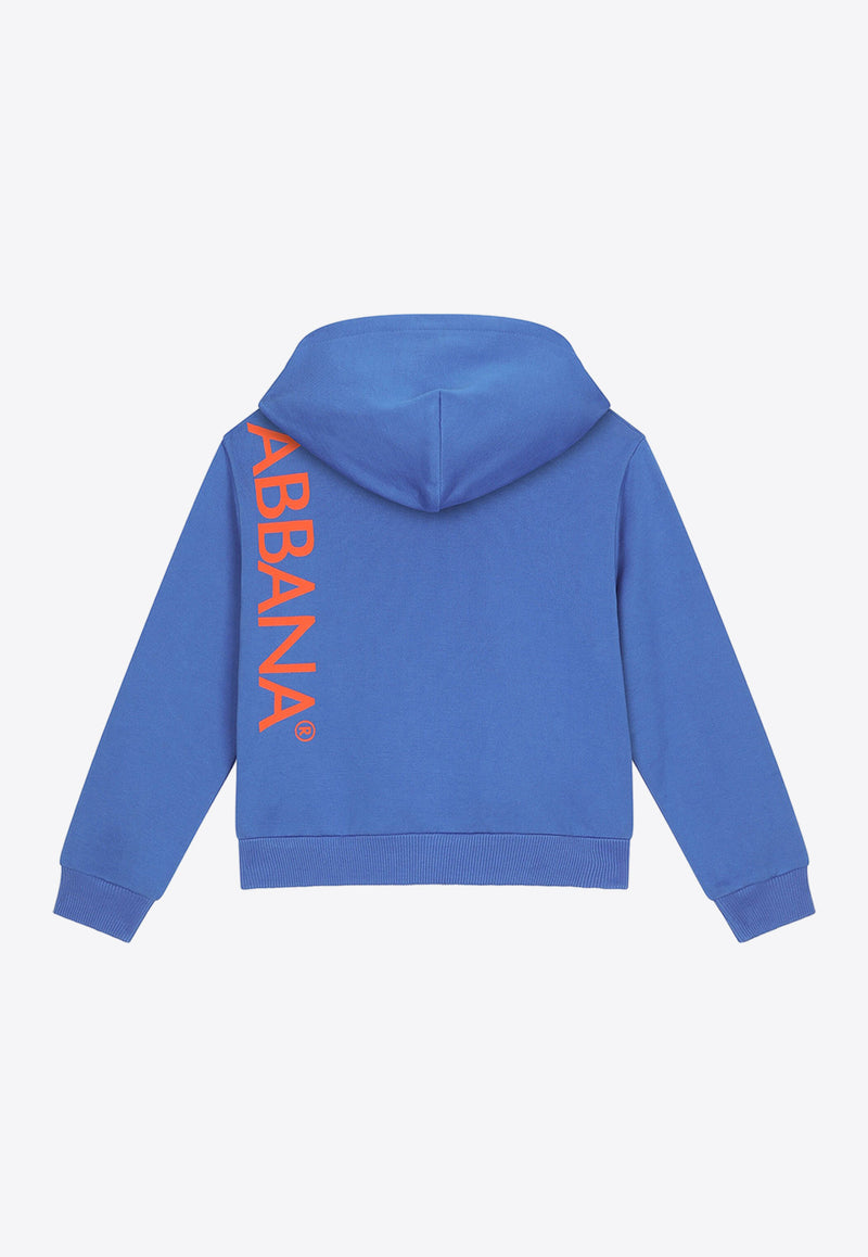 Dolce 
Gabbana Kids Boys Logo Zip-Up Hoodie L4JWFN G7IXP B0316 Blue