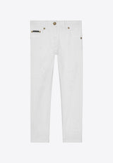 Dolce 
Gabbana Kids Girls Logo Straight Jeans L52F28 LDC23 S9000 White