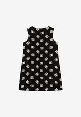 Dolce 
Gabbana Kids Girls Logo Monogram Sleeveless Dress L53DM3 FSA4I HNVAA