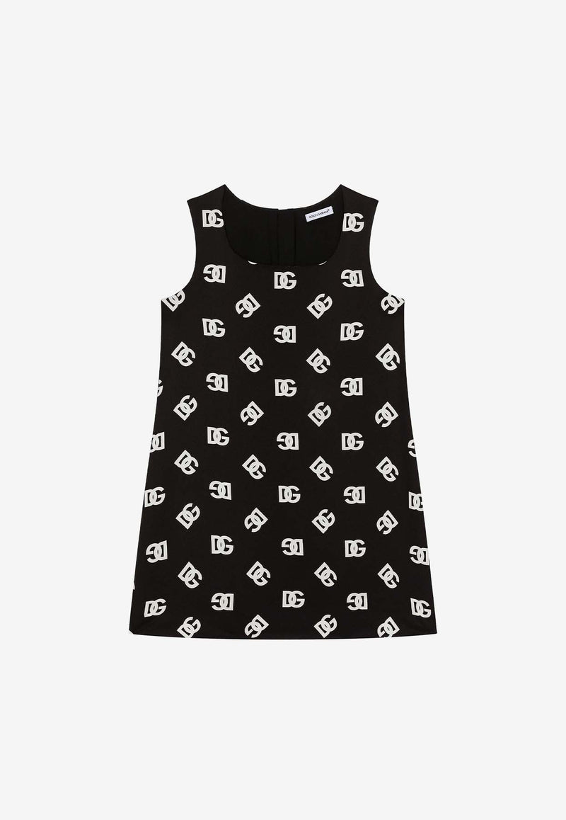 Dolce 
Gabbana Kids Girls Logo Monogram Sleeveless Dress L53DM3 FSA4I HNVAA