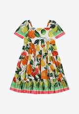 Dolce 
Gabbana Kids Girls Lemon and Cherry Print Dress L53DT8 G7L9A HV5AN Multicolor