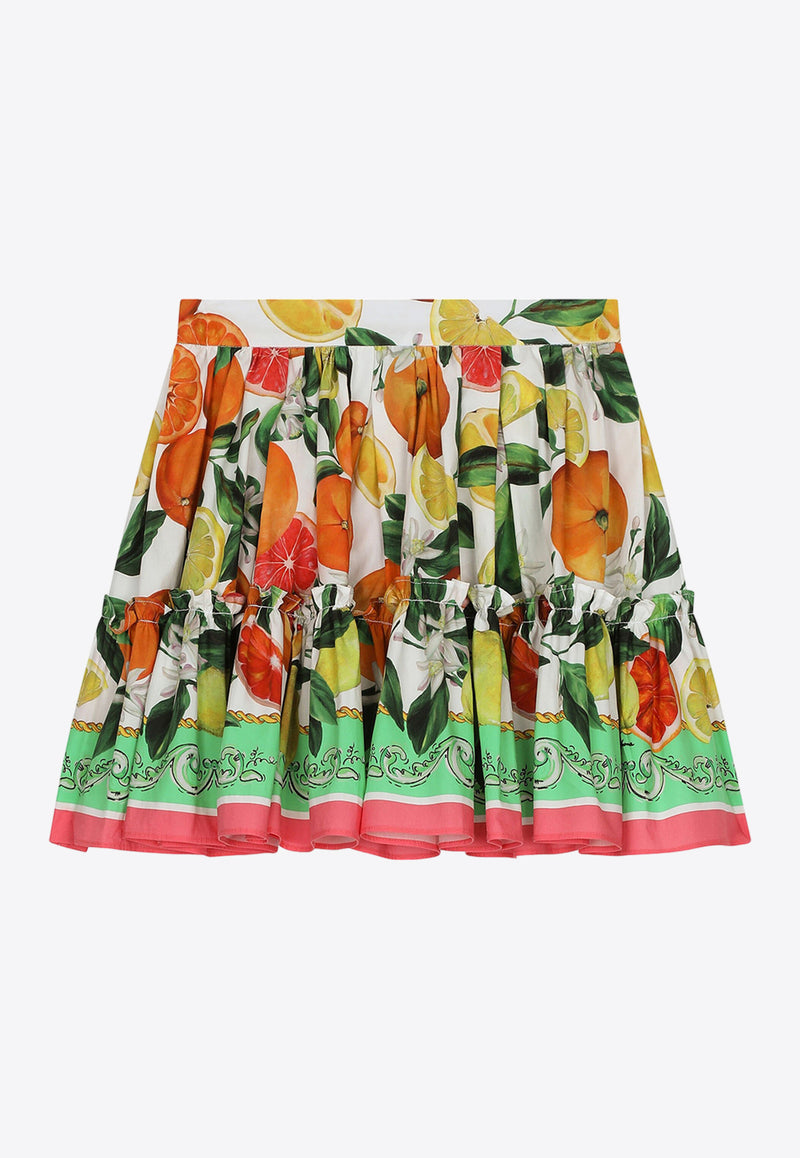 Dolce 
Gabbana Kids Girls Lemon and Orange Print Skirt L54I58 G7L9A HV5AN Multicolor