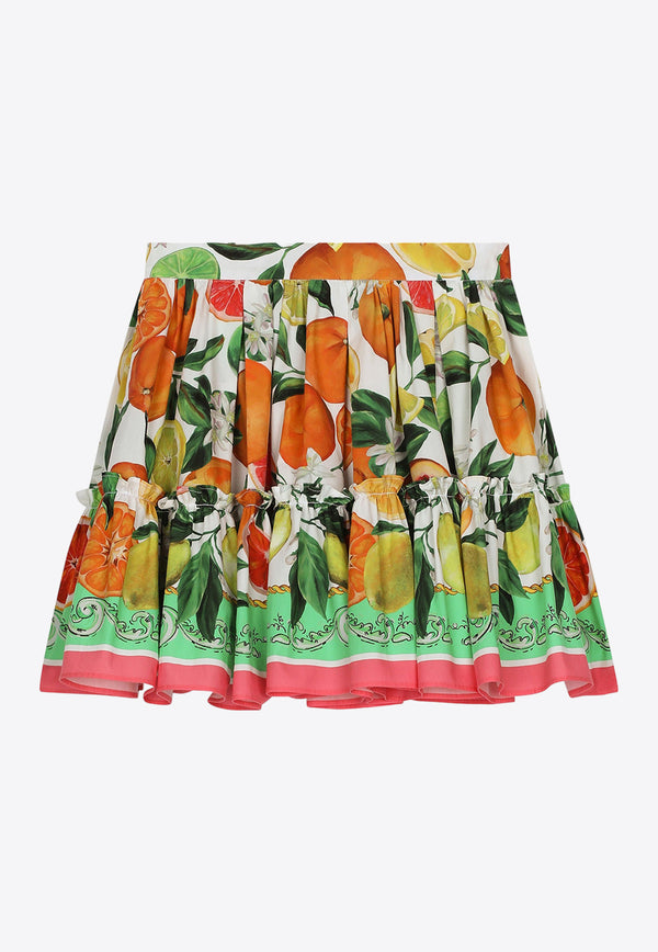 Dolce 
Gabbana Kids Girls Lemon and Orange Print Skirt L54I58 G7L9A HV5AN Multicolor