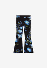 Dolce 
Gabbana Kids Girls Bluebell Print Flared Pants L5JPD8 FSG8Y HN4YH