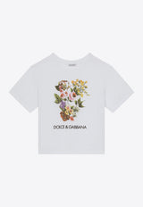 Dolce 
Gabbana Kids Girls Floral Print T-shirt L5JTHW G7M1Y W0800 White