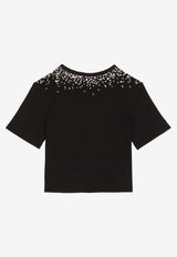 Dolce 
Gabbana Kids Girls Rhinestone-Embellished T-shirt L5JTMD G7K2V N0000