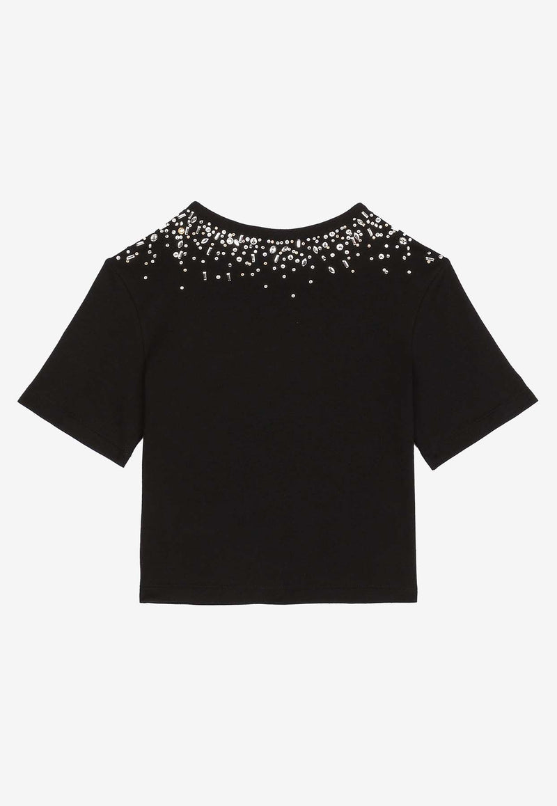 Dolce 
Gabbana Kids Girls Rhinestone-Embellished T-shirt L5JTMD G7K2V N0000