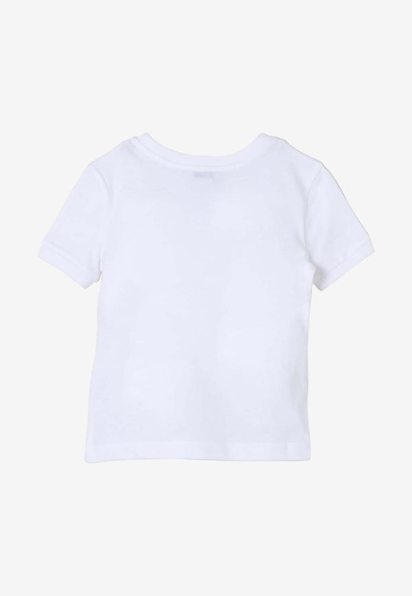 Dolce 
Gabbana Kids Girls Logo Label T-shirt L5JTMO G7M4W W0800 White