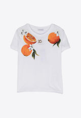 Dolce 
Gabbana Kids Girls Lemon Print T-shirt L5JTMO G7M7F W0800 White