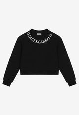 Dolce 
Gabbana Kids Girls Logo-Embroidered Crewneck Sweatshirt L5JW9N G7L1J N0000